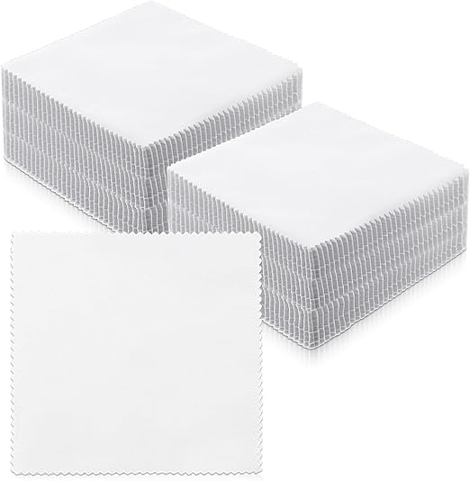 100 Pack 5-inch Cotton Fabric Squares, 5″ Precut Cotton Fabric Squares, Solids White Charm Pack, White