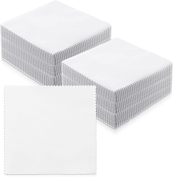 100 Pack 5-inch Cotton Fabric Squares, 5″ Precut Cotton Fabric Squares, Solids White Charm Pack, White