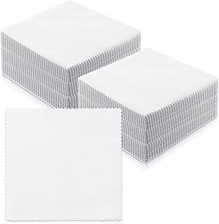 100 Pack 5-inch Cotton Fabric Squares, 5″ Precut Cotton Fabric Squares, Solids White Charm Pack, White