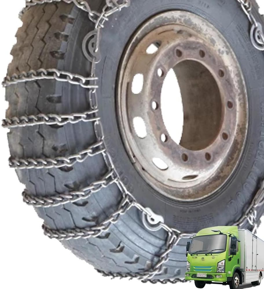 YAGOLD Snow Chains Tire Chains for Cars SUV Pickup Trucks Commercial Trucks- Quick Fit and Easy Installation,Reusable Universal Emergency Traction Snow Chains 2pcs 315/70R22.5 9mm 11R22.5