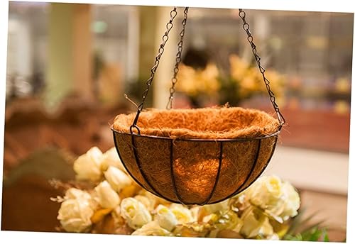 Miniatura 2 de Abaodam 2pcs 8 Hanging Chain Flower Pot Balcony Plant Basket Hanging Planters Liner Plant Baskets Wire Plant Holder Liner Wall Planter Hanging