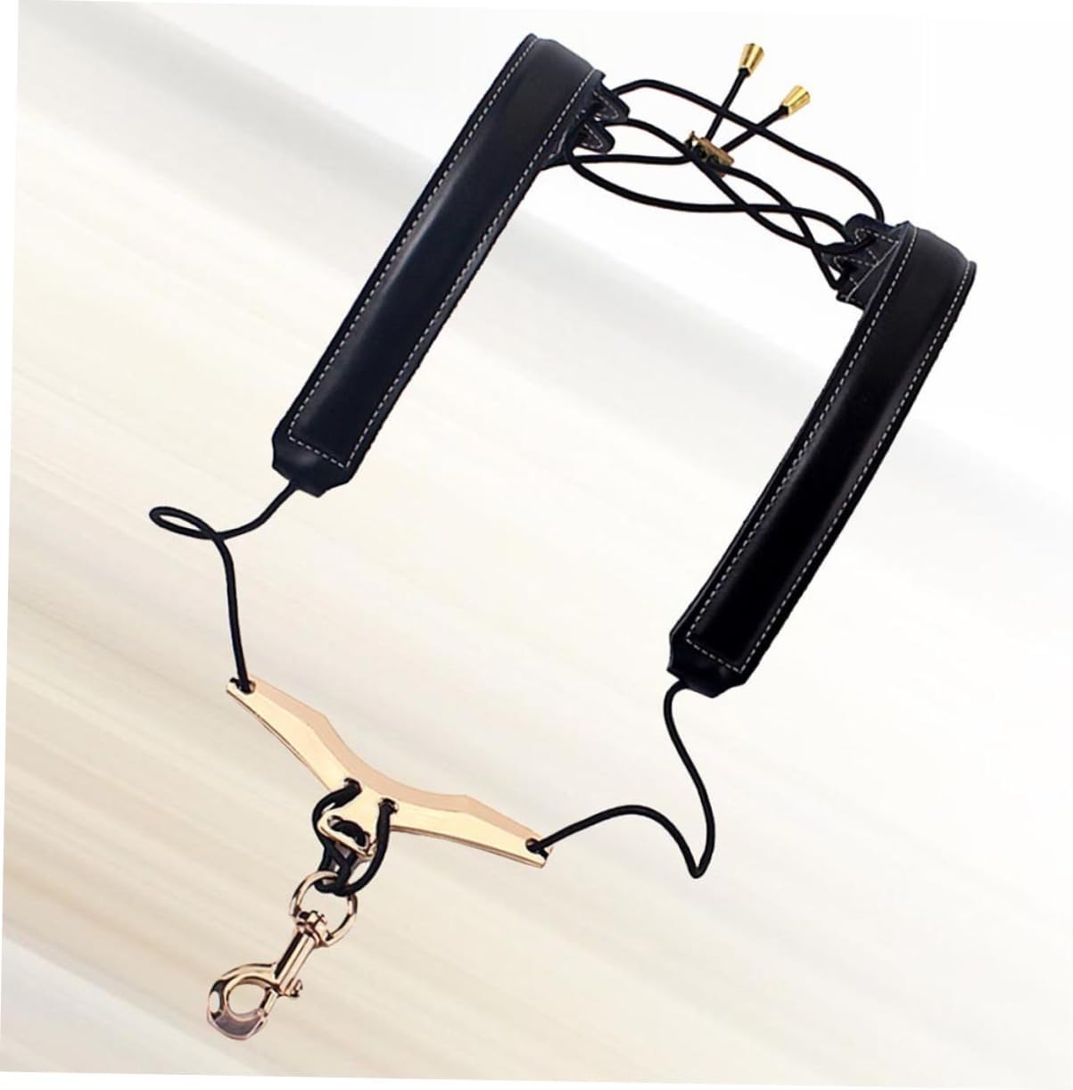 Wakauto Genuine Leather Saxophone Neck Strap Adjustable Cowhide Material with Snap Hook Comfortable Breathable Design for Alto and Tenor Saxophones Lightweight and Easy to Carry