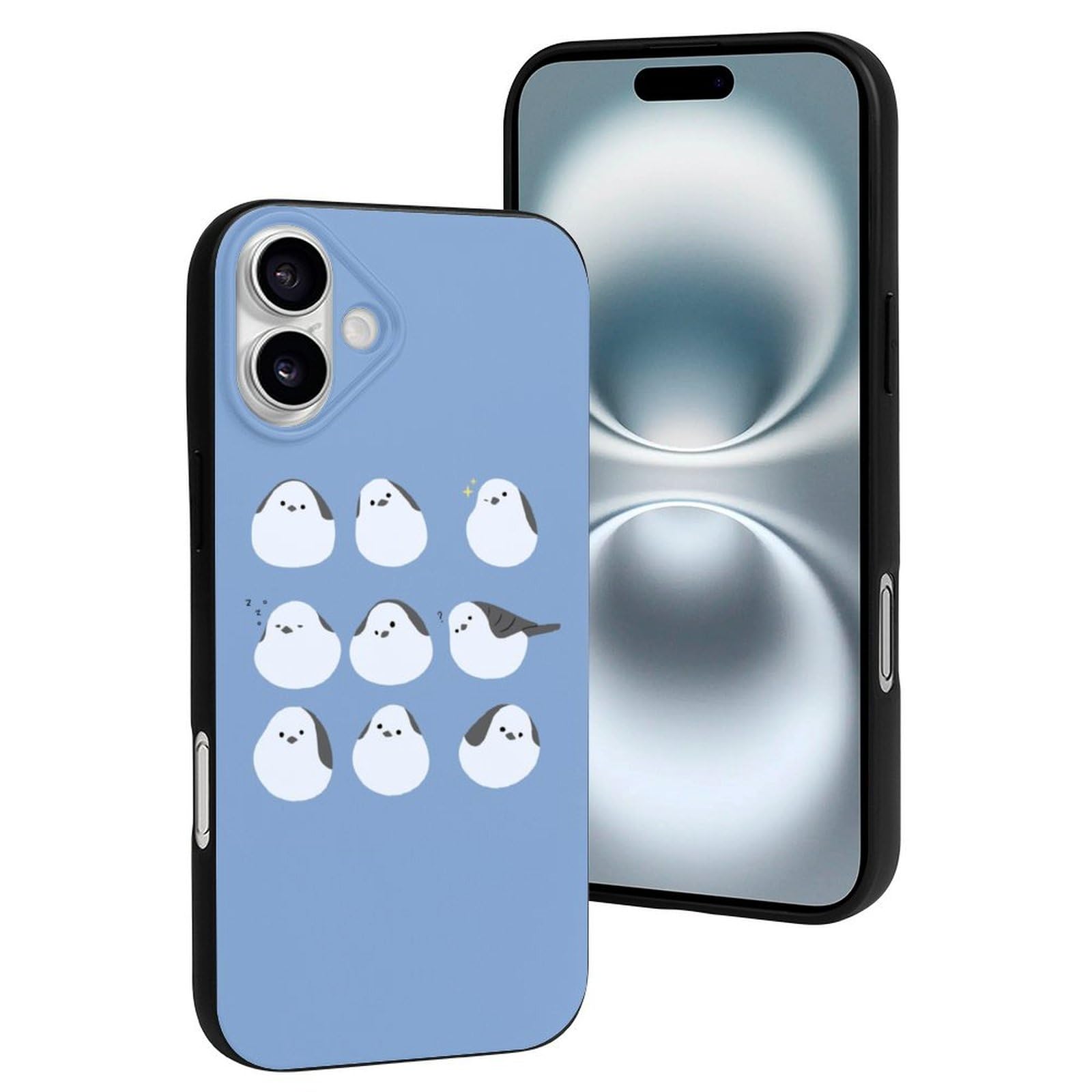 Amazon.co.jp: iPhone 16 ケース シマエナガ 鳥柄 ブルー スマホケース