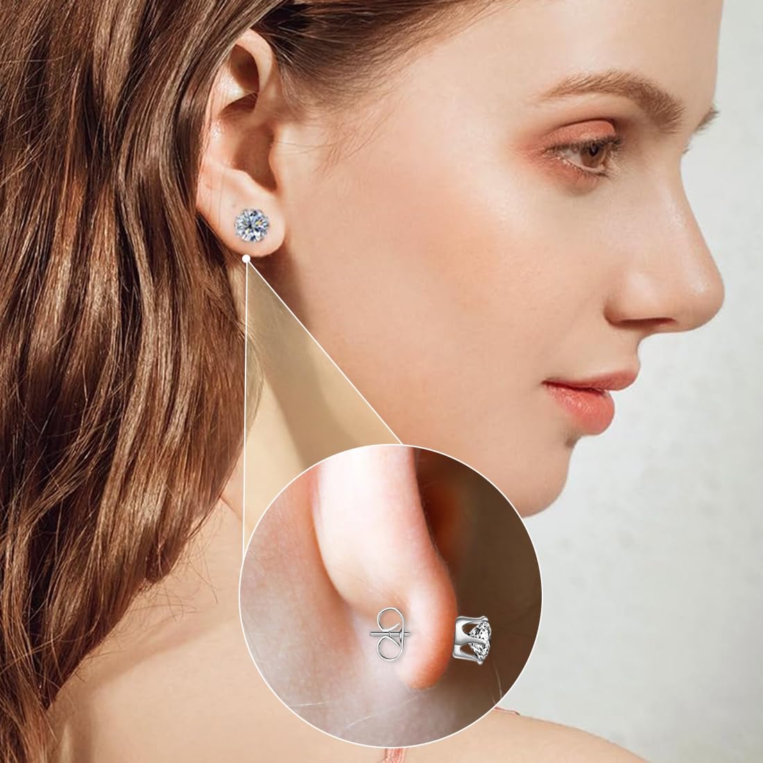Boucles D'Oreilles Zirconium Cubique AAA - Neuf, Goutte D'eau, Plaqué Or Blanc, Luxe