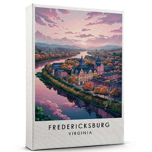 Fredericksburg travel Poster, Virginia travel Poster, Fredericksburg city Art Poster Prints Painting For Family Living Room Bedroom Wall Decor - 111AZ946