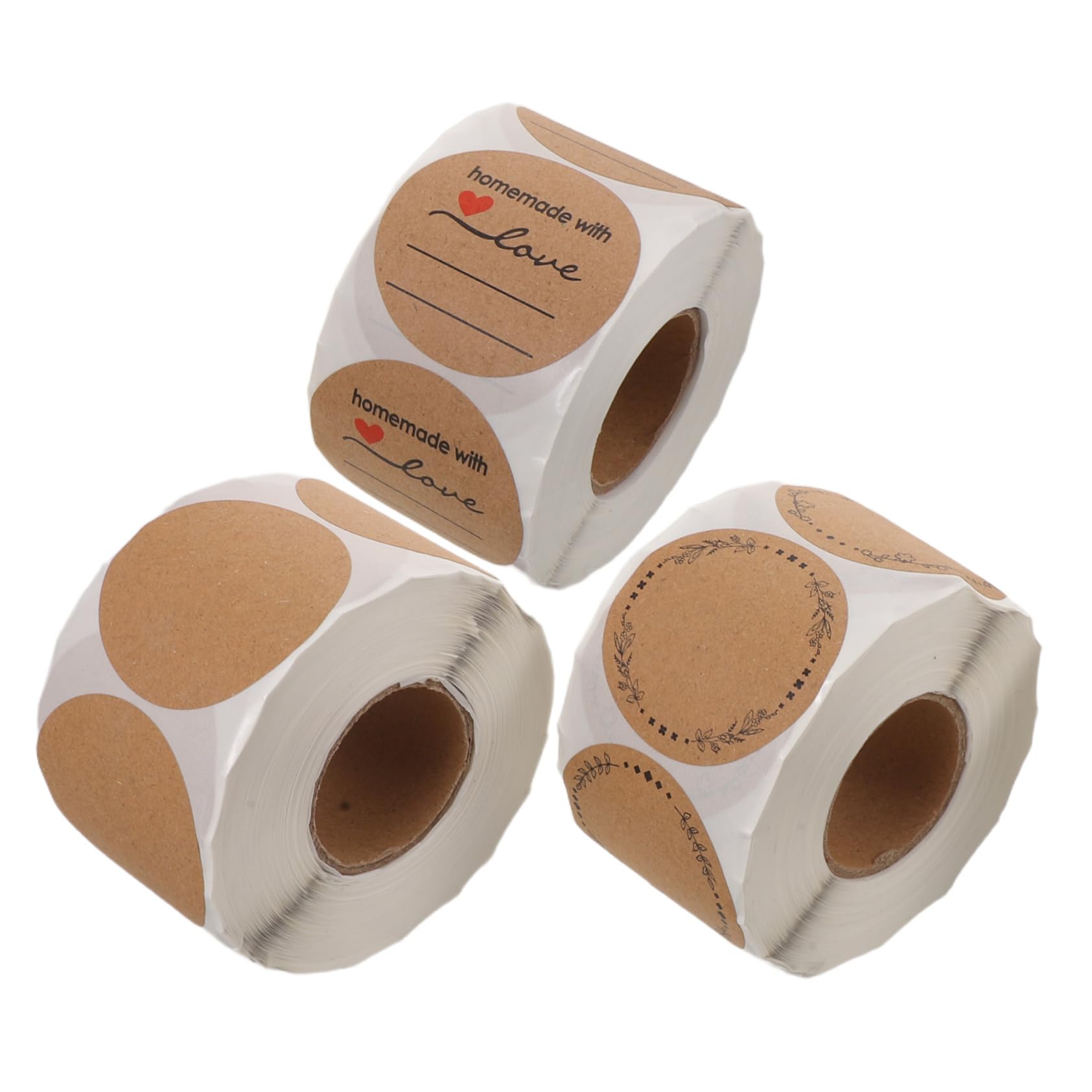 POPETPOP 3pezzi Etichette Adesive Circolari Vuote per Imballaggio e Spedizione Adesivo Termico Autoadesivo Sigillante per Sacchetti e Etichette Personalizzabili