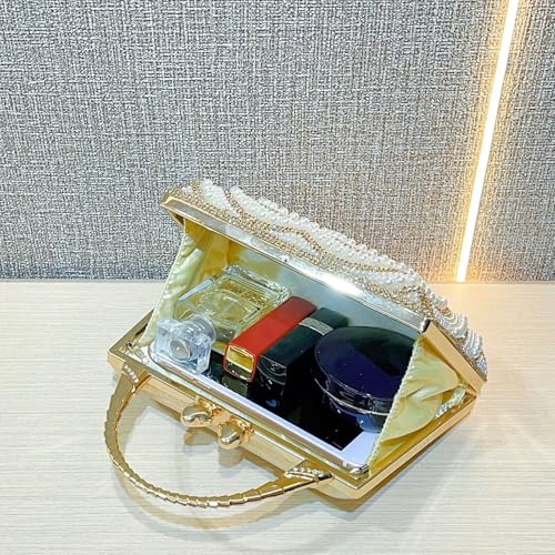 Sac de soirée pochette mariage chaîne amovible et strass brillants