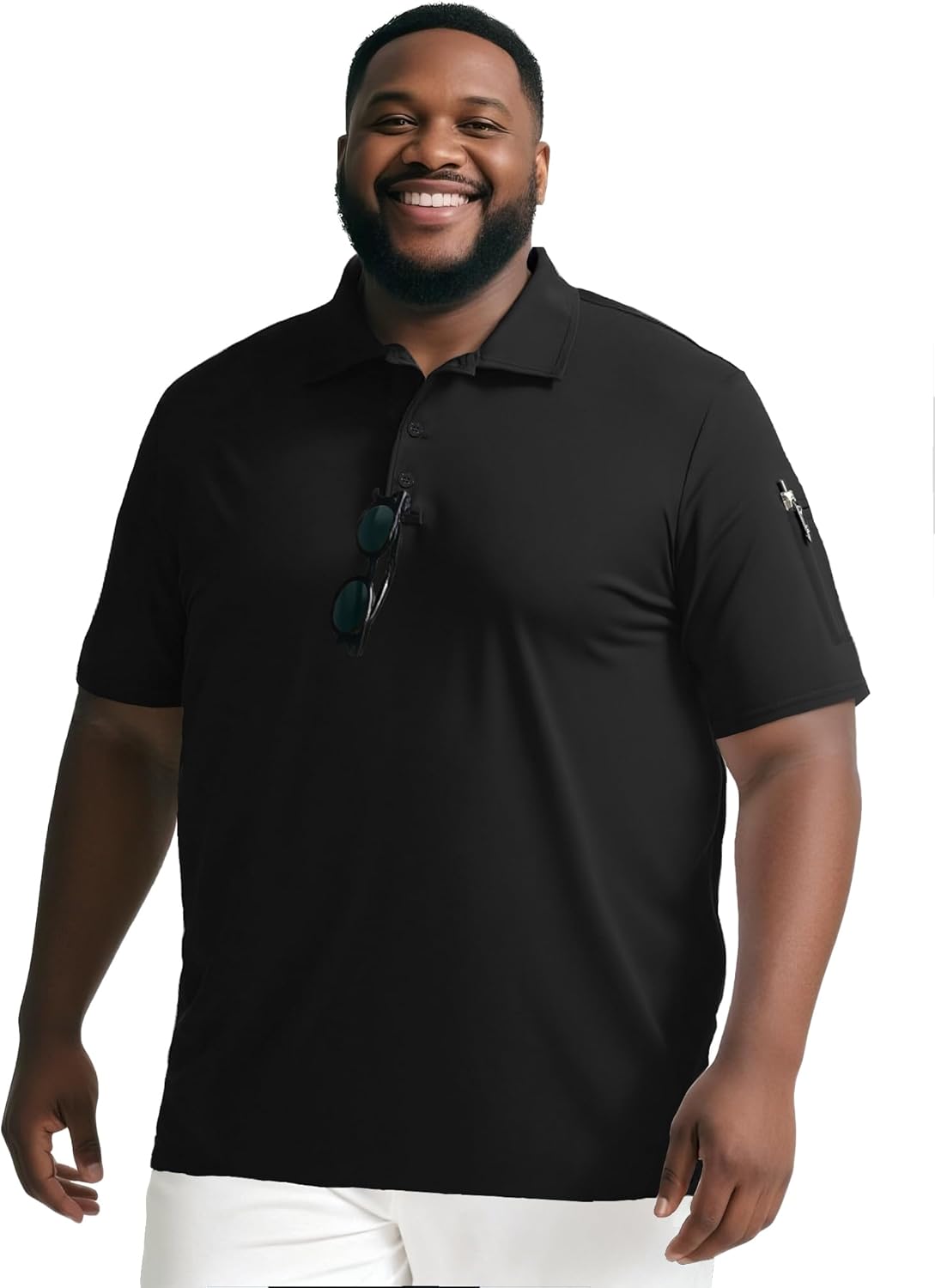 Big and Tall Polo Shirt for Men, Short Sleeve Plus Size Quick Dry Cool Polo Shirts for Golf, Hiking & Everyday Wear