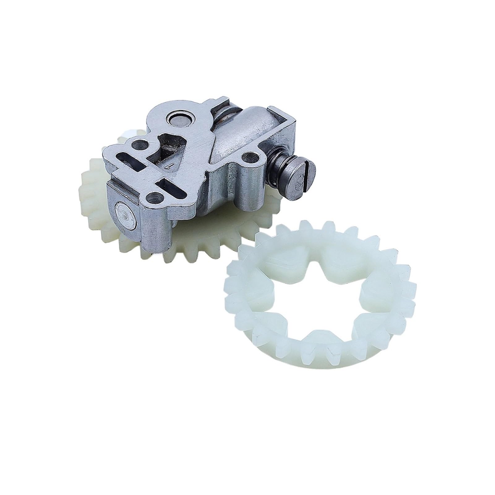Engrasador de aceite con engranaje helicoidal para una lubricación fluida en motosierra 038