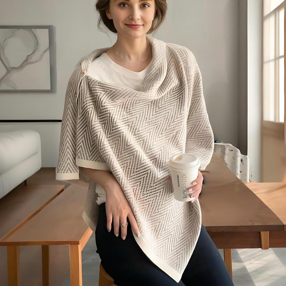 Pashmina Shawl Wraps Women Cute Knitted Shawls and Wraps Cardigan Cape Wool Cashmere Shoulder Top Sweater Shawl Scarf 2025 - Image 5