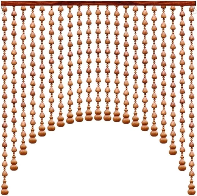 ビーズカーテン たまのれん 25ストランド 木 のれん タッセルドアカーテン ストリングカーテン ビーズストリング 紐のれん 入り口 玄関 窓 カフェ 寝室 キッチン 間仕切り デコレーション ドアストリングカーテン(20-40cm)