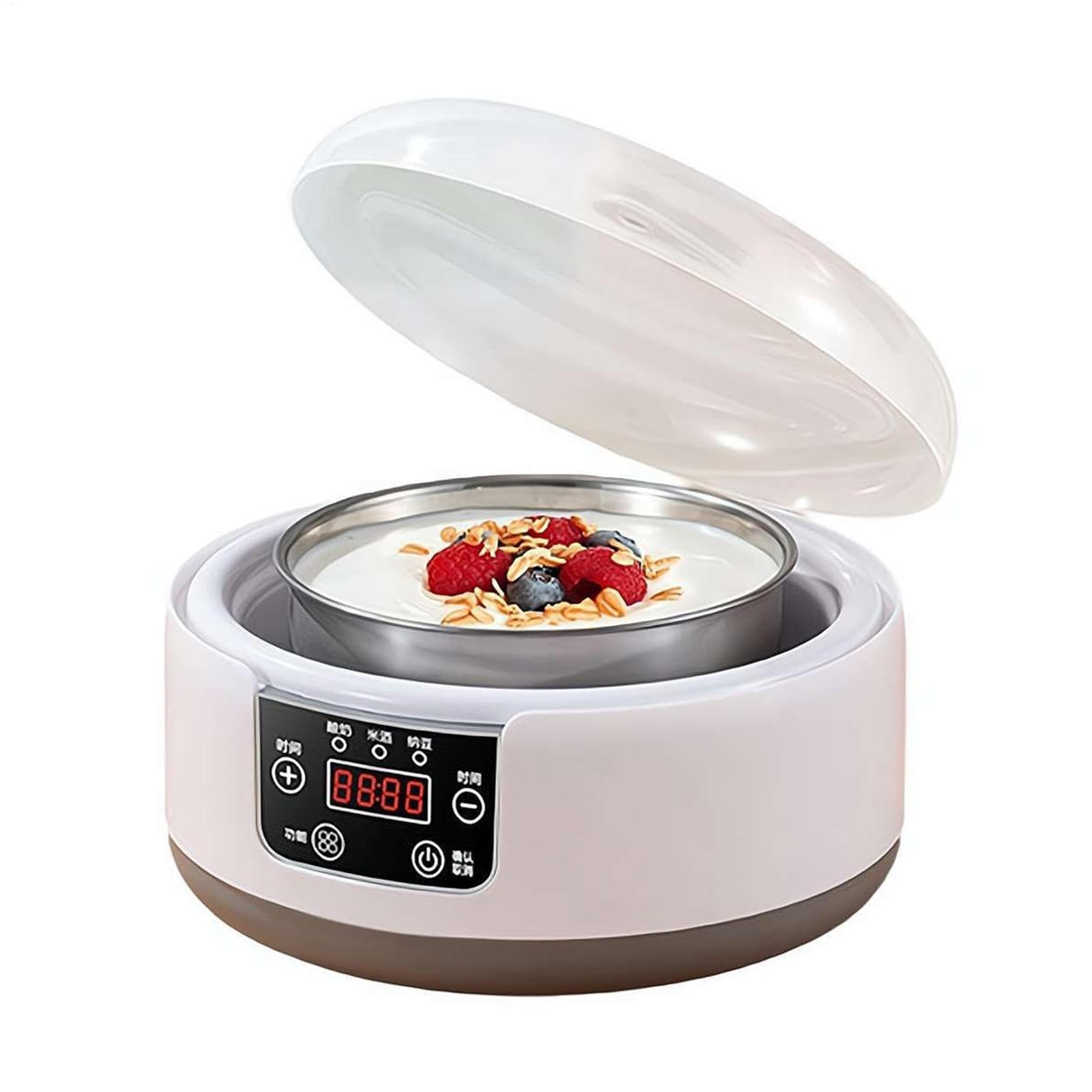 Yogurt Maker with Adjustable Temperature and Time Control | Automatic Multifunction Yogurt Maker, Probiotic Yogurt Motor, Automatic Yogurt Maker Machine with LCD Display