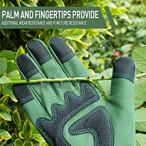 PHALANX Gartenhandschuhe für Damen Atmungsaktive Dornenfest Rosen Handschuhe Langer Unterarmschutz Leicht Gartenarbeiten Handschuhe Verdickte Handflächen Arbeitshandschuhe Beste Gartengeschenke – Bild 4