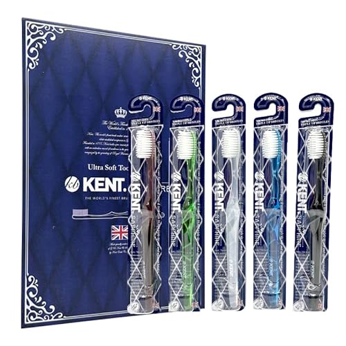 [Pack of 5] Kent 10,000 Micro Bristle Manual Toothbrush for