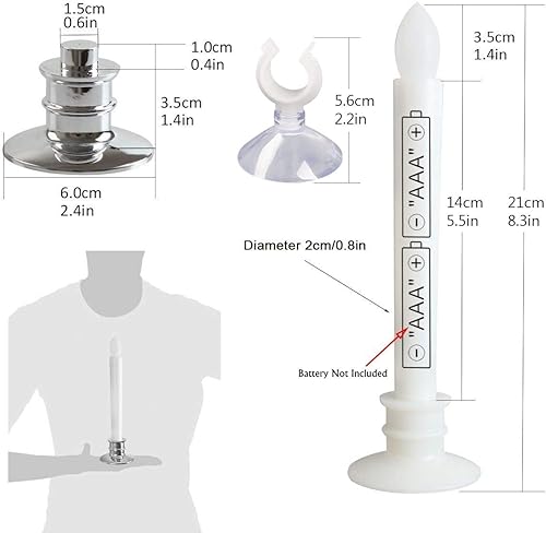 Miniatura 39 de Velas para ventana, funcionan con pilas, temporizadores remotos, luces LED sin llama, velas eléctricas con tapones extraíbles, portavelas para Base