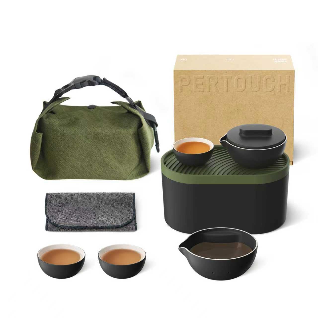 Amazon.com | PERTOUCH-T1 Portable Gongfu Tea Set Asian Style