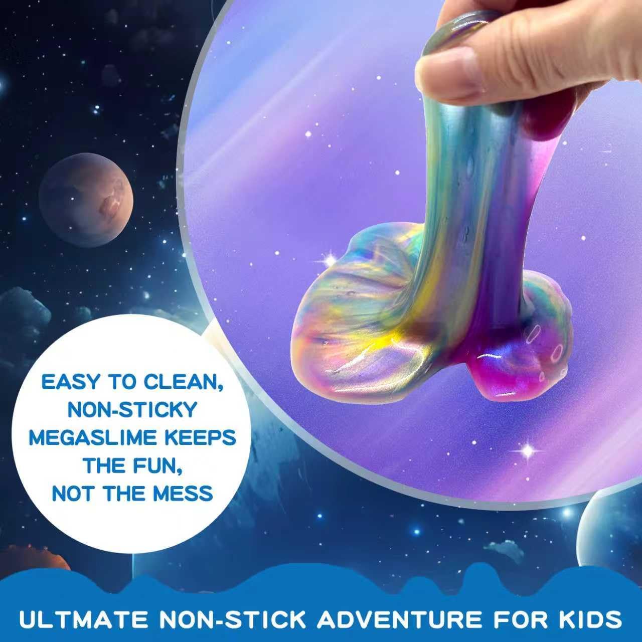 48 Packs Galaxy Slime, Party Favor for Kids Girls & Boys, Adults, Non Sticky, Stress & Anxiety Relief, Wet, Super Soft Sludge Toy,Easter Basket Stuffers