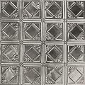 American Tin Ceilings [5 Pack] 24" x 24" 100% Tin Nail-Up Ceiling Tiles | Pattern #19 Unfinished Traditional, Modern, Repeating Diamonds Perfect for Ceilings & Kitchens