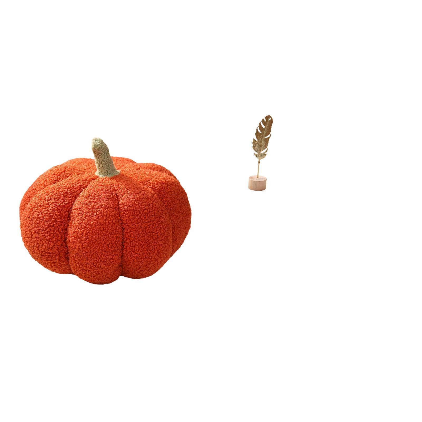 Halloween Pumpkin Pillows Leaf Sculpture Metal Statue Stuffed Pillow Decoration Plush Decorative Sofa Cushion for Bed Bedroom Room Decor Shaped Figurine Crafts Nordic Creative Ornament-image-38