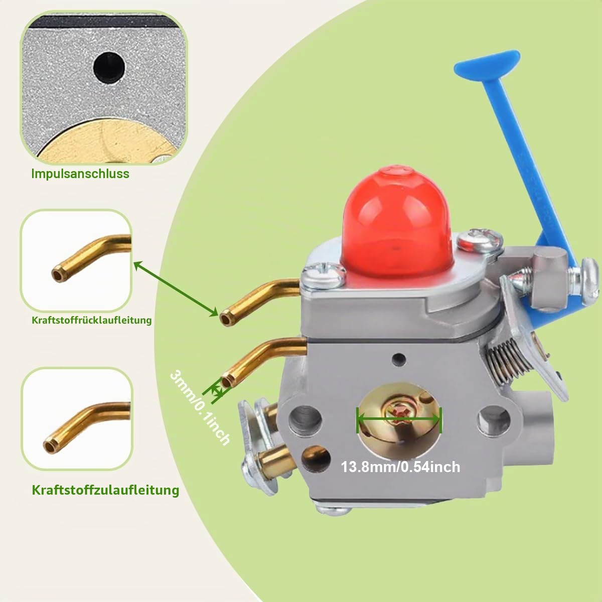 ZAMDOE 545081848 C1Q-W40A Vergaser für Husqvarna 128CD 128 LD 128LDX 128L 128C 124C 124L 125L 125LDX 125R 128R 128RJ 125RJ 128DJX Rasentrimmer Freischneider für Zama C1Q-W38 545081850 Vergaser