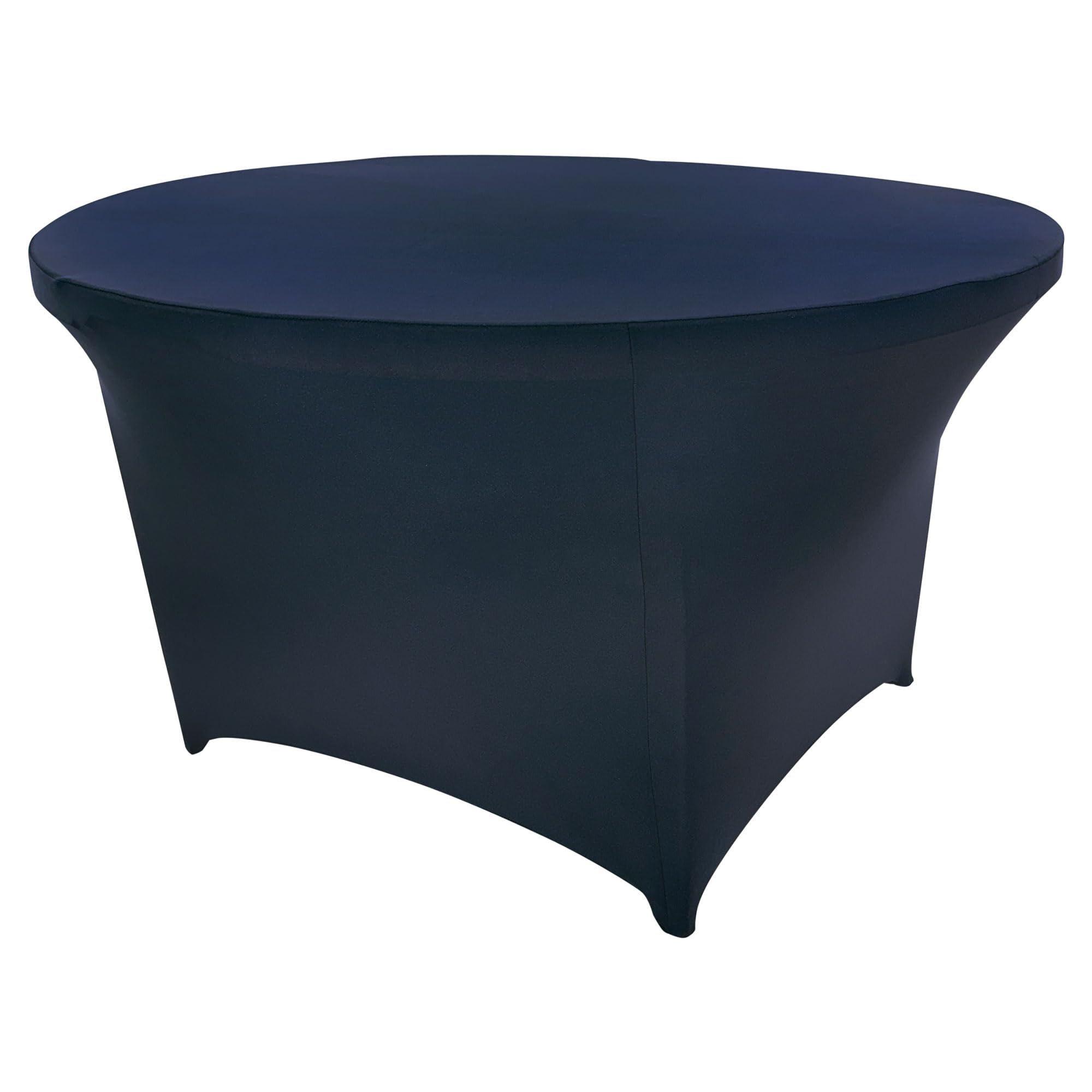 Navy Blue 48 Inch Spandex Cocktail Tablecloth