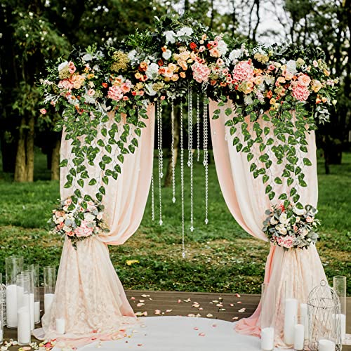 Cewor 14 Pack 101Ft Artificial Ivy Greenery Garland, Fake Vines Hanging Plants Backdrop For Room Bedroom Wall Decor, Green Leaves For Jungle Theme Christmas Party Wedding Decoration #TOP4