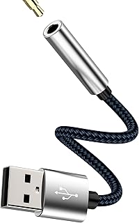 USB to 3.5mm Headphone Jack Adapter for DAC Audio Cable Sound Card Interface PC Car Microphone External Headset Converter ...