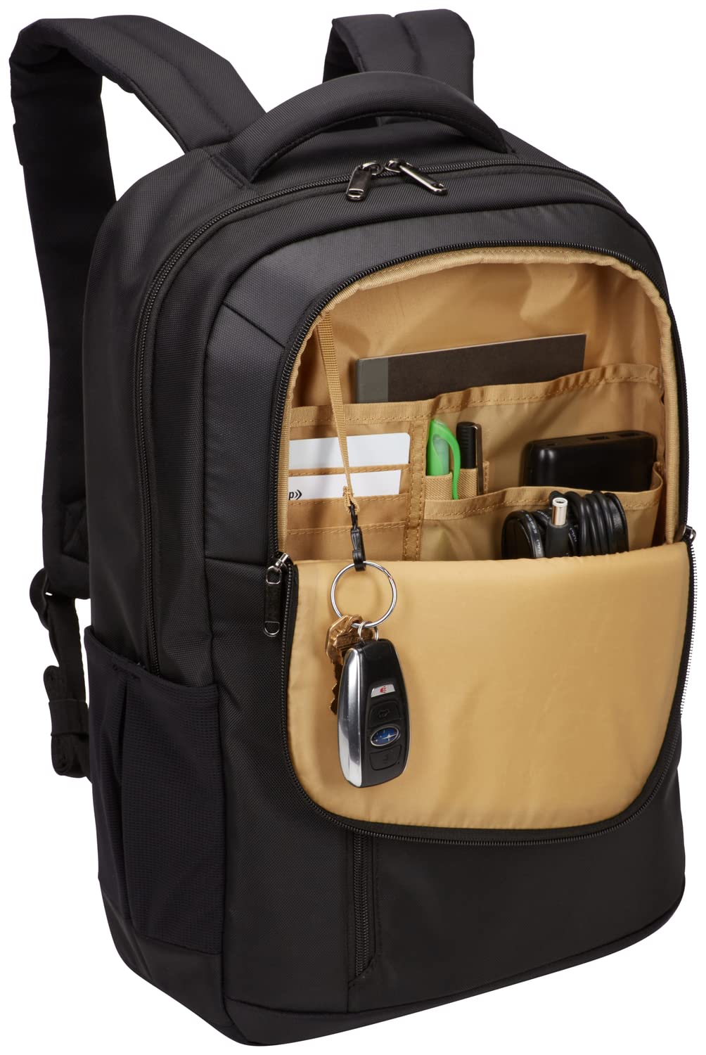 Case Logic Propel - Mochila para portátil de hasta 15,6", color negro, compartimento acolchado y bolsillos expandibles, Negro, 28, Casual