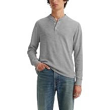 Levis Mens Long Sleeve Thermal 3 Button Henley