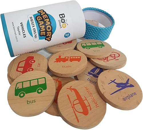 Miniatura 8 de bee smart Juego de memoria de madera - Juego de memoria a juego para niños de 3 años en adelante, 16 piezas  Juguete educativo para niños