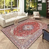 Amazon | カーペット ラグ ペルシャ風 絨毯 民族風 赤 レッド 60