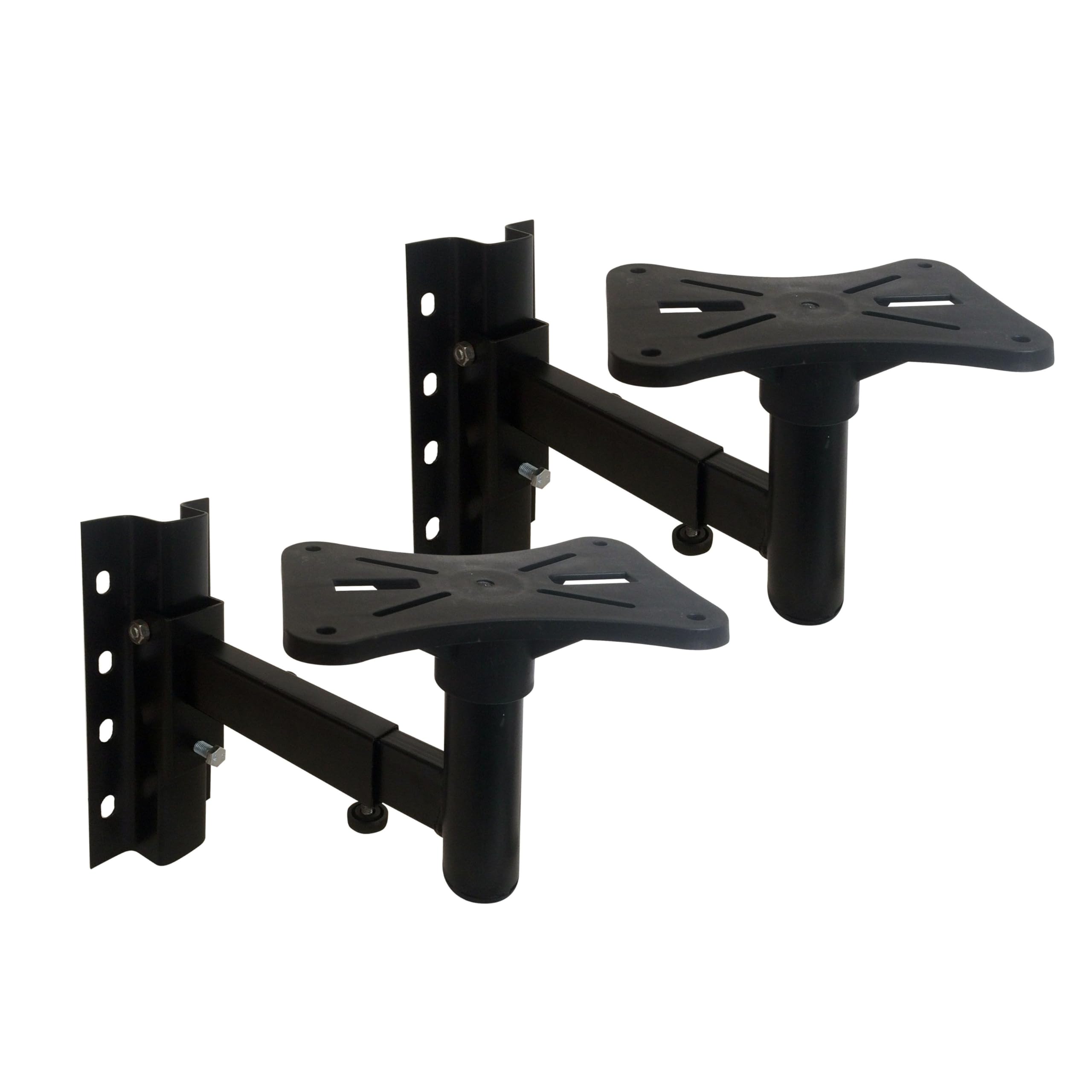 Coppia Supporto Parete Casse Acustiche Diffusore Audio Regolabile Orientabile Muro Girevole Inclinabile Universale Stereo Home Cinema Kit Fissaggio Nero