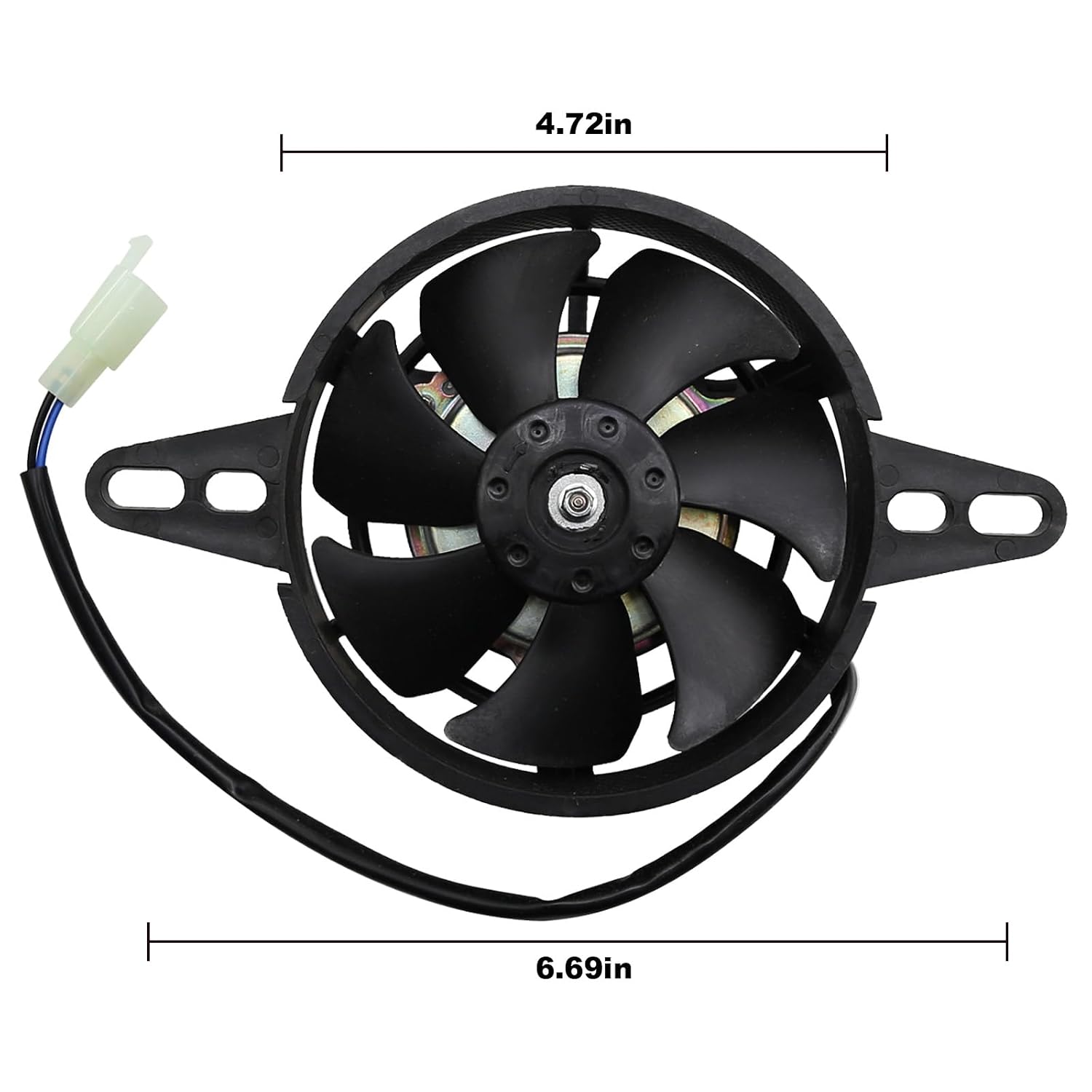 Hoypeyfiy Motorcycle Radiator Fan Electric Thermal Fan 12V for Quad 4 Wheeler Buggy Go Kart Dirt Pit Bike 200cc 250cc 300cc