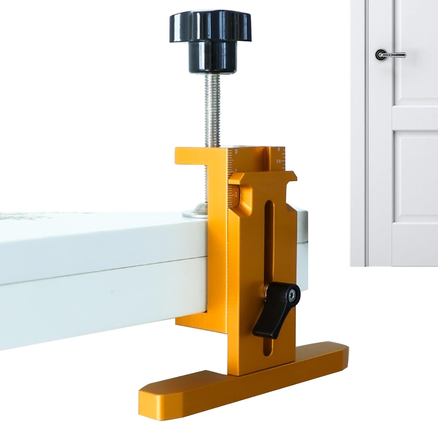 キャビネットドア取付ジグ - ヒンジガイド調節可能 | キャビネットヒンジジグ - 木工取付キッチン収納交換位置合わせ測定階段大工用