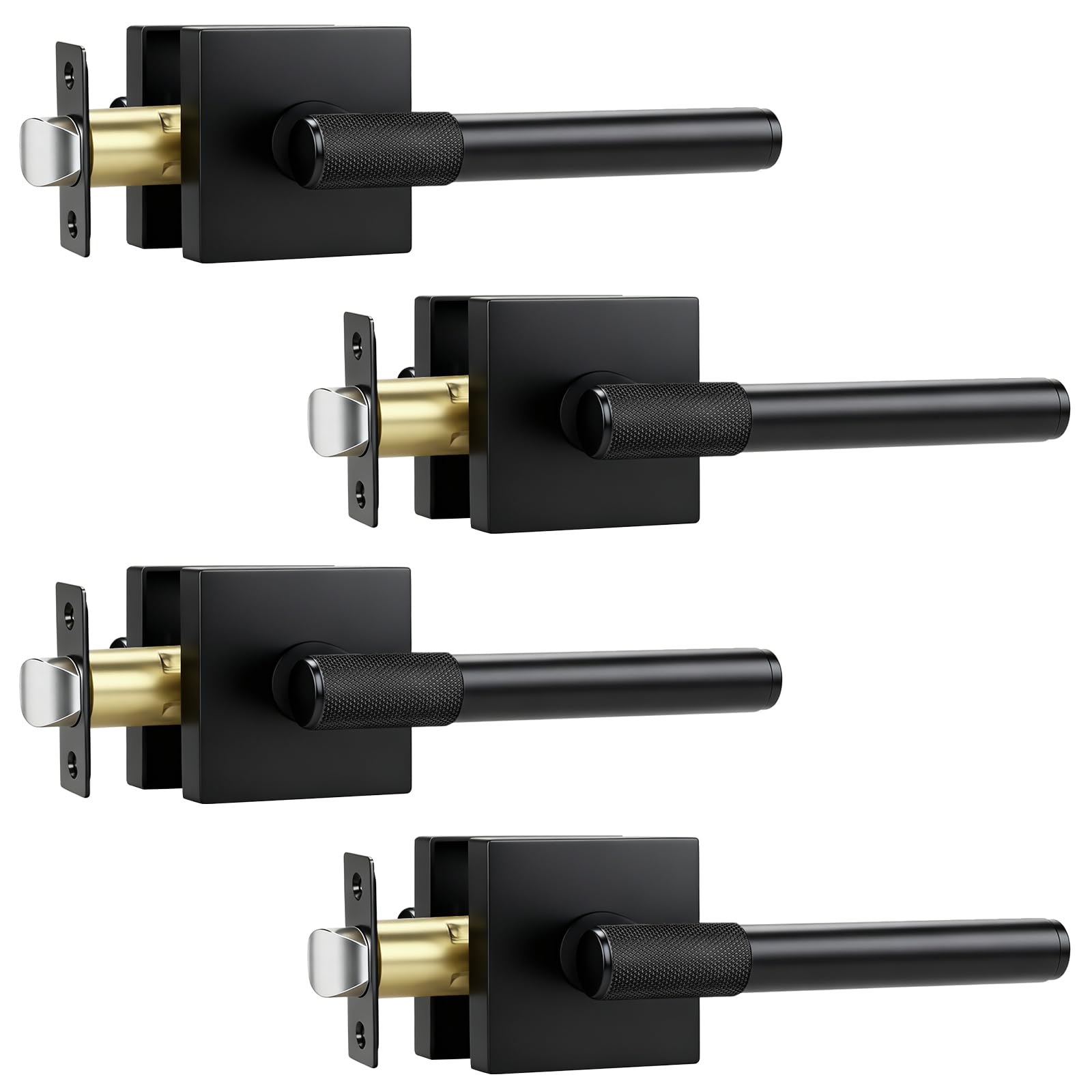 Golden Champagne Door Knobs - Modern Privacy Locks -22