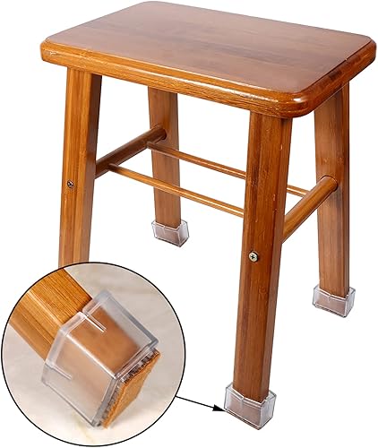 Miniatura 6 de Protectores de suelo para patas de silla, 8 piezas de silicona marrón para muebles de mesa, tapas de patas de patas de taburete, calcetines para