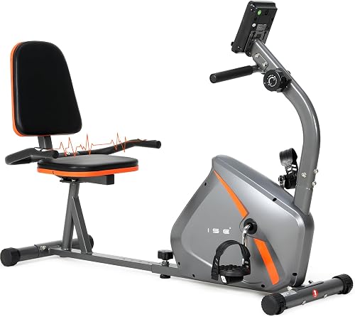Vélo d'Appartement Semi-Allongé Vélo Couché avec Frein Magné ISE