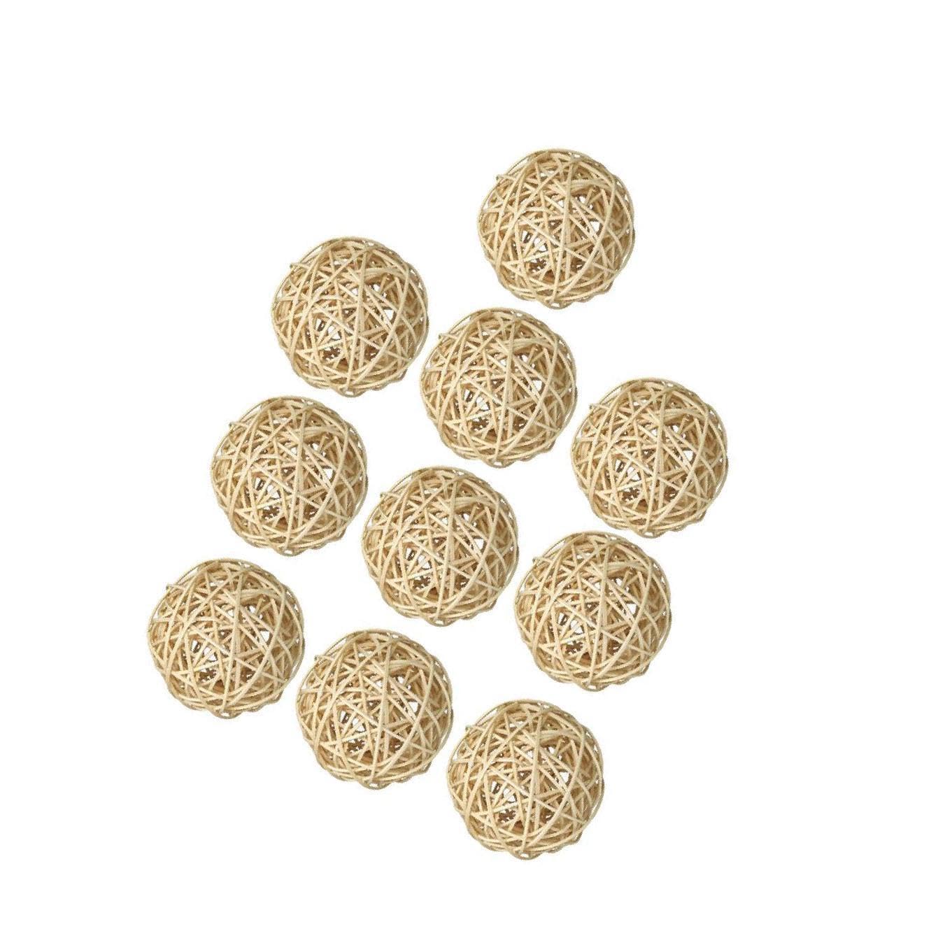 Boule de rotin en osier naturel 10 pièces décoration suspendue