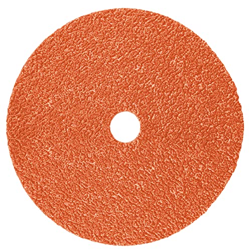Cubitron - 51141274492 3M II Fibre Disc 987C - 36+ Grit Metal Grinding Disc - Ceramic Precision Shaped Grain - For Angle Grinders - 7" x 7/8" Center Hole Orange