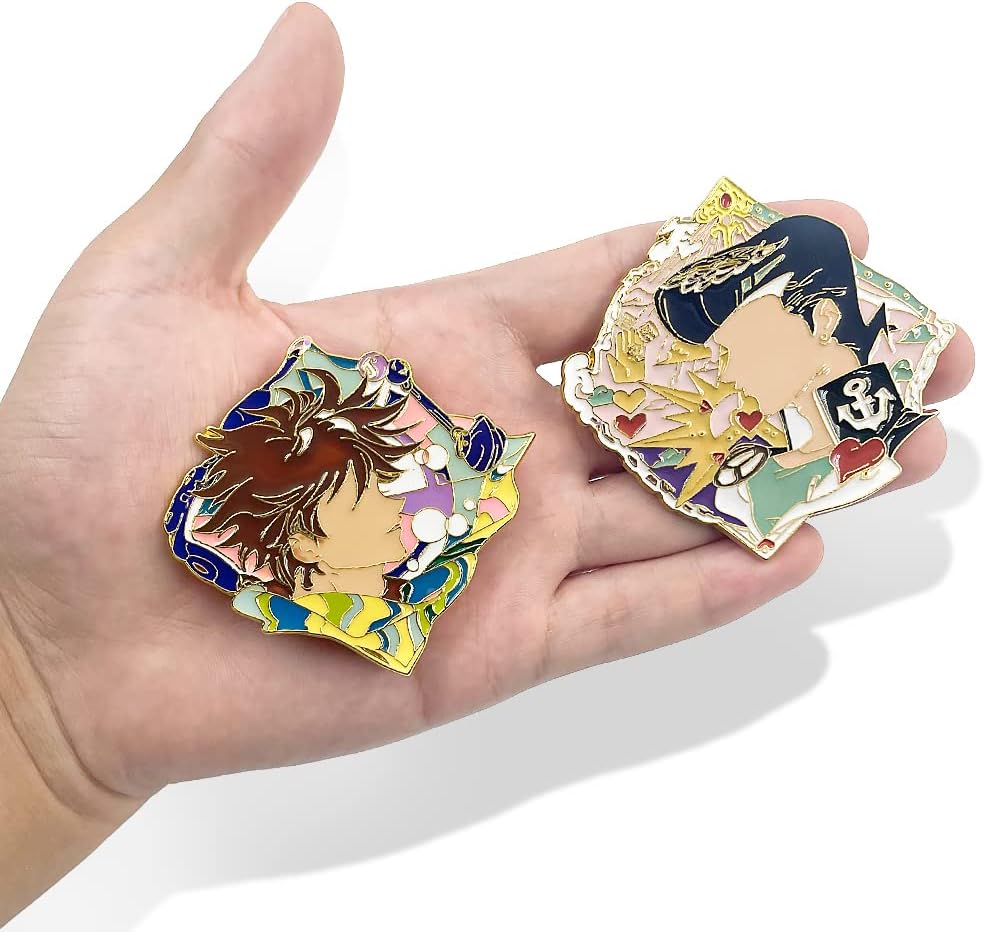 JJBA JoJo Anime Enamel Pins Brooch - Sturdy and Durable Jojo Quality Metal Brooch - Jojo Gifts for Men Boys Girls