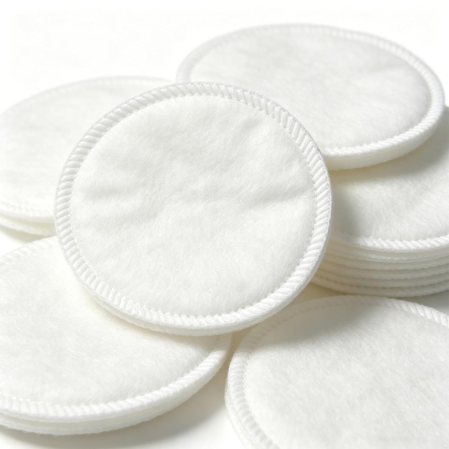 Hypoallergenic 3-Layer Cotton Pads, 100Pcs – Soft Round Makeup Remover, Gentle Skin Clean for Face & Eye Blue One Size