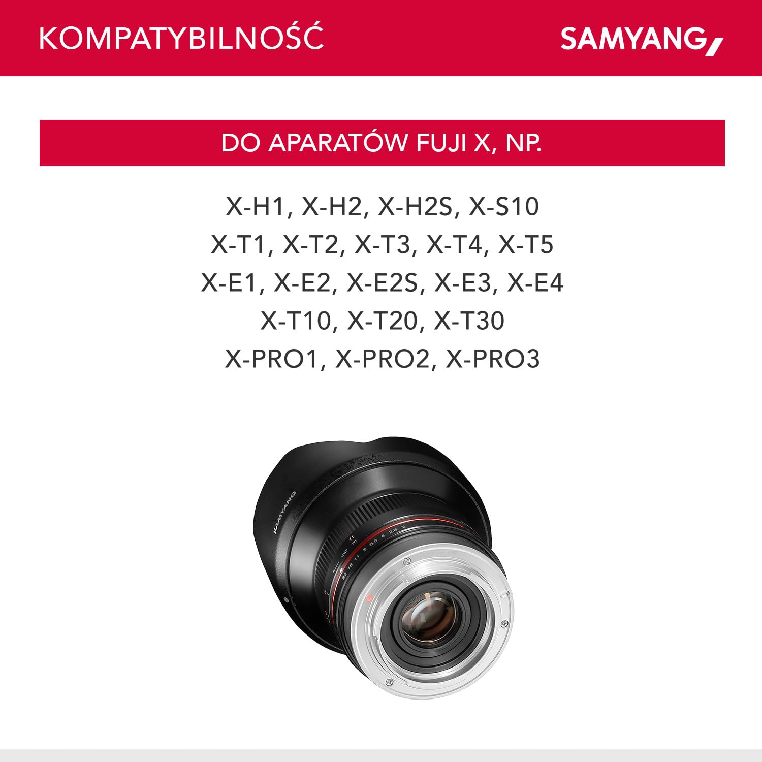 Samyang 12 mm F2.0 APS-C Fuji X czarny - szerokokątny obiektyw stałej ogniskowej do Fuji X, ręczne ustawianie ostrości, do aparatu X-T4, X-T30, X-T30 II, X-T200, X-Pro3, X-A7, X-A5, X-T100, X-T3, X-E3