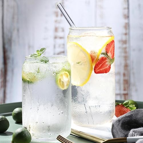 Miniatura 2 de Angoily 1 juego de vaso de vino de vidrio con tapa, vasos altos para batidos, vasos de té, taza de café expresso, tazas de café, taza de jugo para