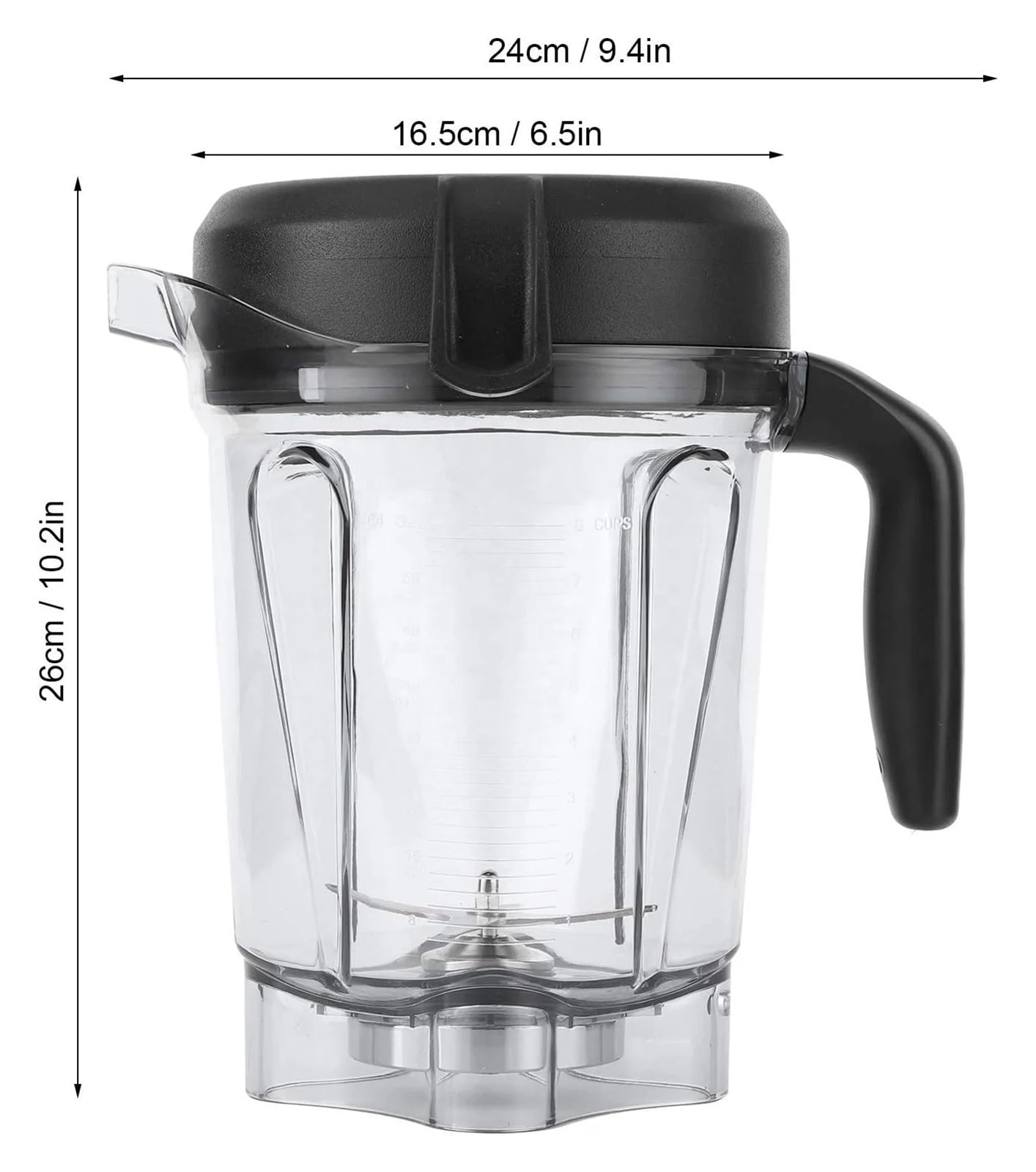Barattolo di plastica da 64 once, compatibile con Vitamix