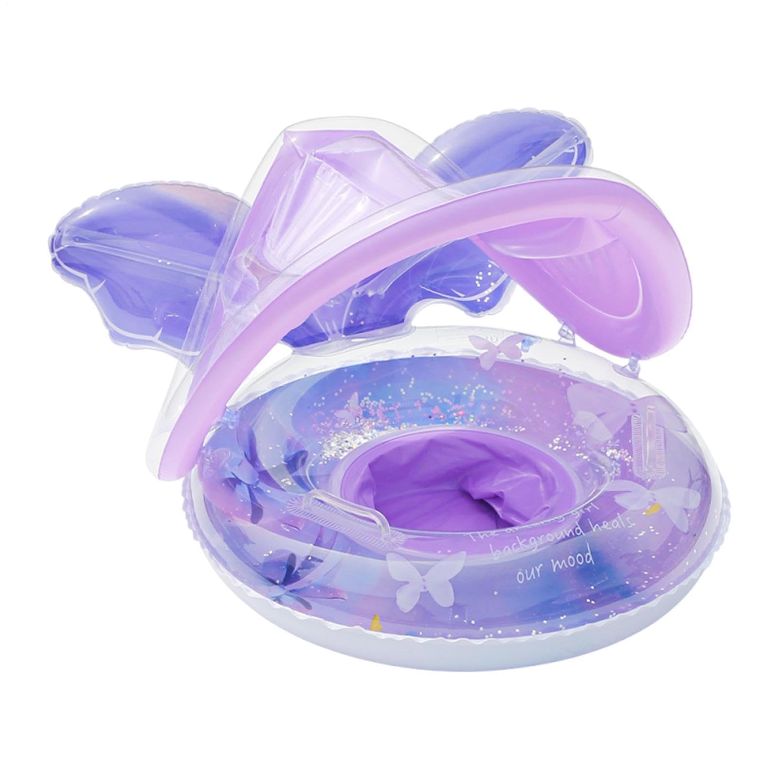 Flotteurs Enfant pour Piscine | Chaise Longue Flottante Forme Papillon avec Auvent - Flotteurs d'eau pour - pour La Baignade Extérieur Au Jardin Au Lac en Été Et Jeux À La Plage