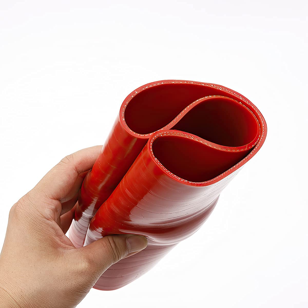 TEN-HIGH Silicone Tube Red Color,44mm/1.73'' ID x 50mm/1.97'' OD, High Temp Resistant Silicone Hose Pipe 1 Meter/3.28ft,Wall Thickness 3mm
