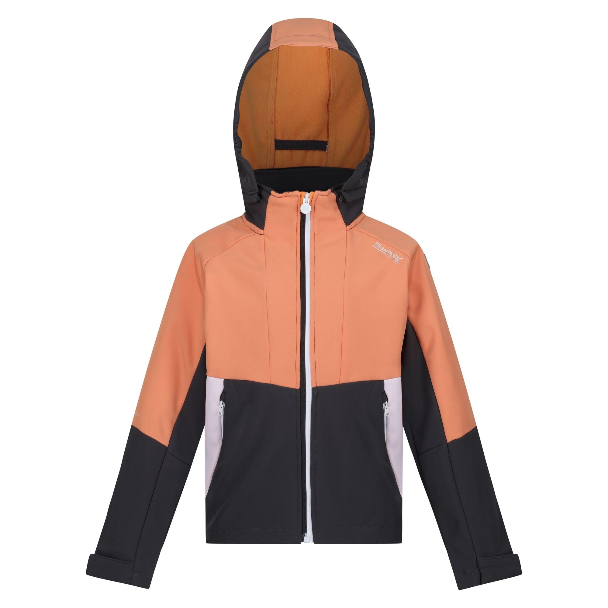 Regatta Haydenbury Softshell Jacket Seal Grey/Apricot Crush 5-6yrs