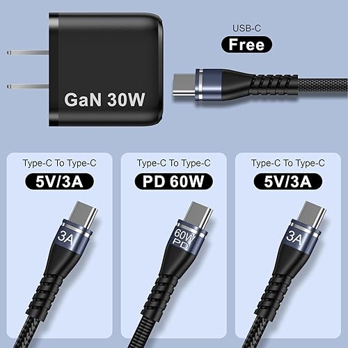 Miniatura 3 de Betschkim Cargador rápido USB-C 3 en 1 de 30 W para DJI Mini 4 Pro, Mini 3 ProMini 3, Mini 2 SE, Avata, Air 3, Air 2S Drones, cargador de pared tipo