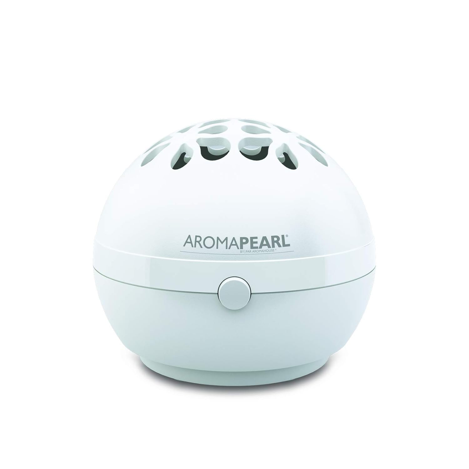 Difusor de Aromaterapia AromaPearl Elétrico e a Pilha para Casa, Escritório e Viagem (Branco) - Pacote com 1 Unidade