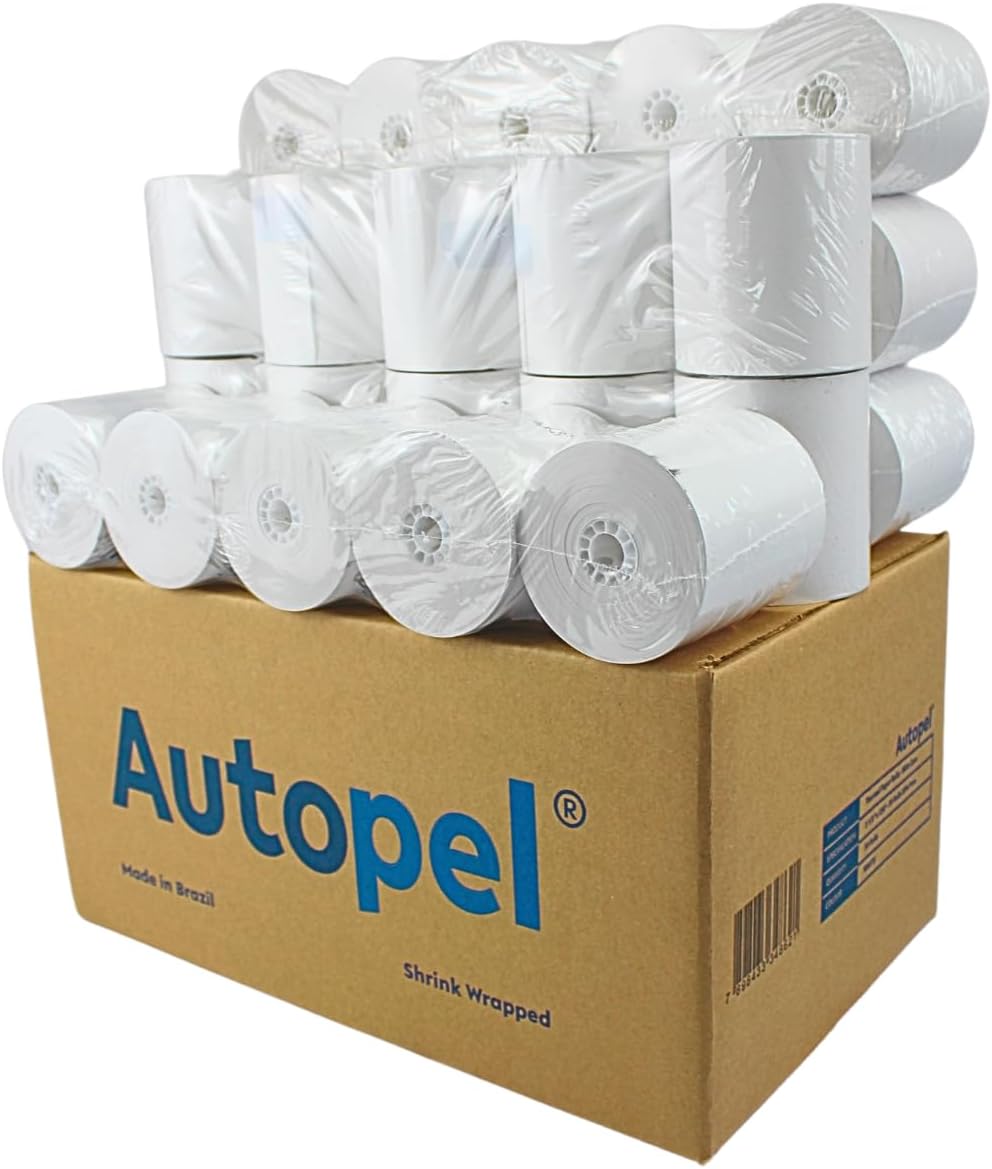 (32 Rolls) 3 1/8 x 230 Thermal Paper Receipt Rolls (48 GSM Premium Quality) Fits All POS Cash Registers BPA Free